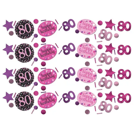 amscan Konfetti Pink Celebration 80 Jahre