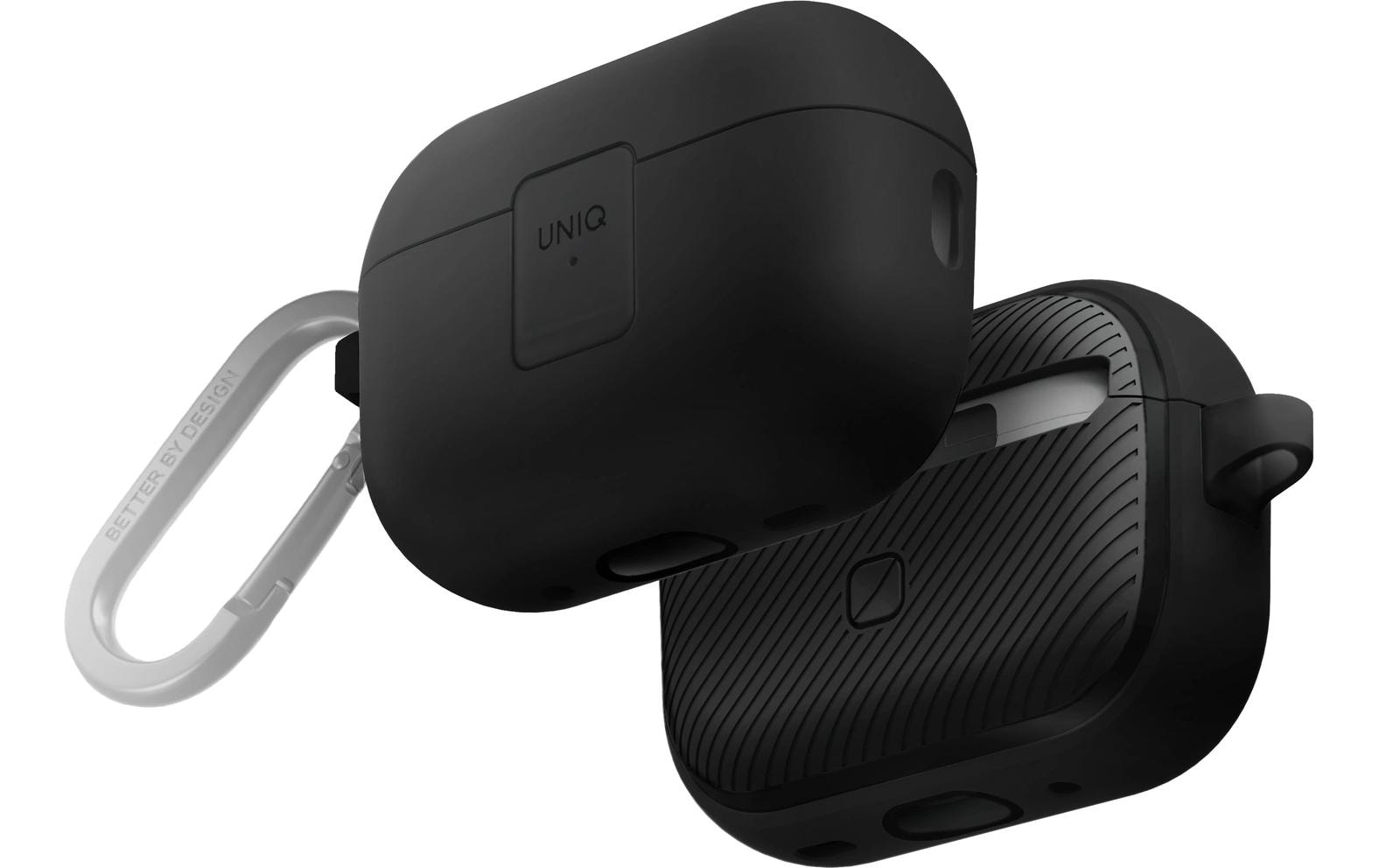 Transportcase Clyde AirPod Pro Case 2nd Generation SchwarzAirPodcase mit Haken zur Befestigung (2Gen)