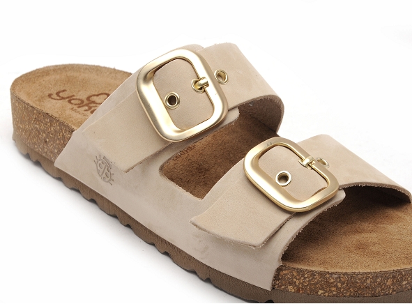 Yokono mules et sabots plats femme jerba 136 nub beige