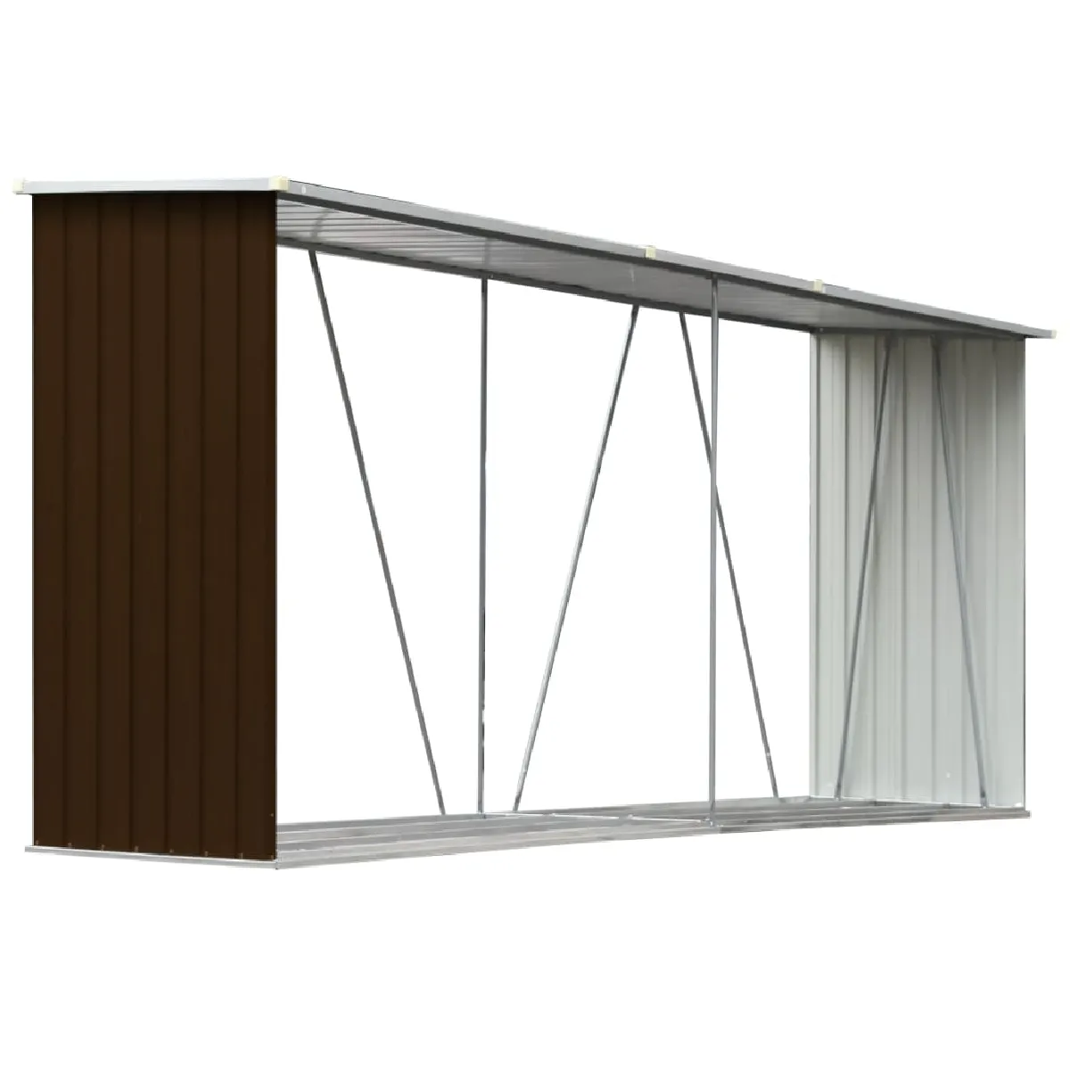 vidaXL Abri de stockage de bois - Marron