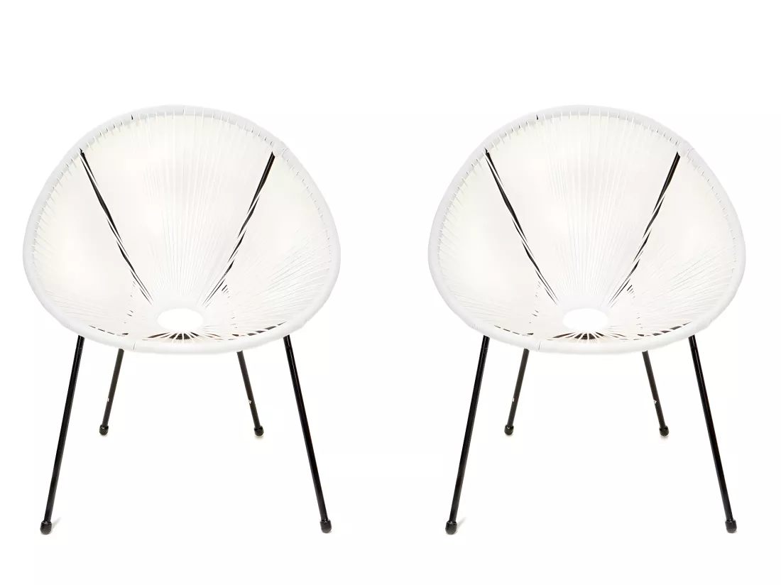 Lot de 2 fauteuils de jardin 