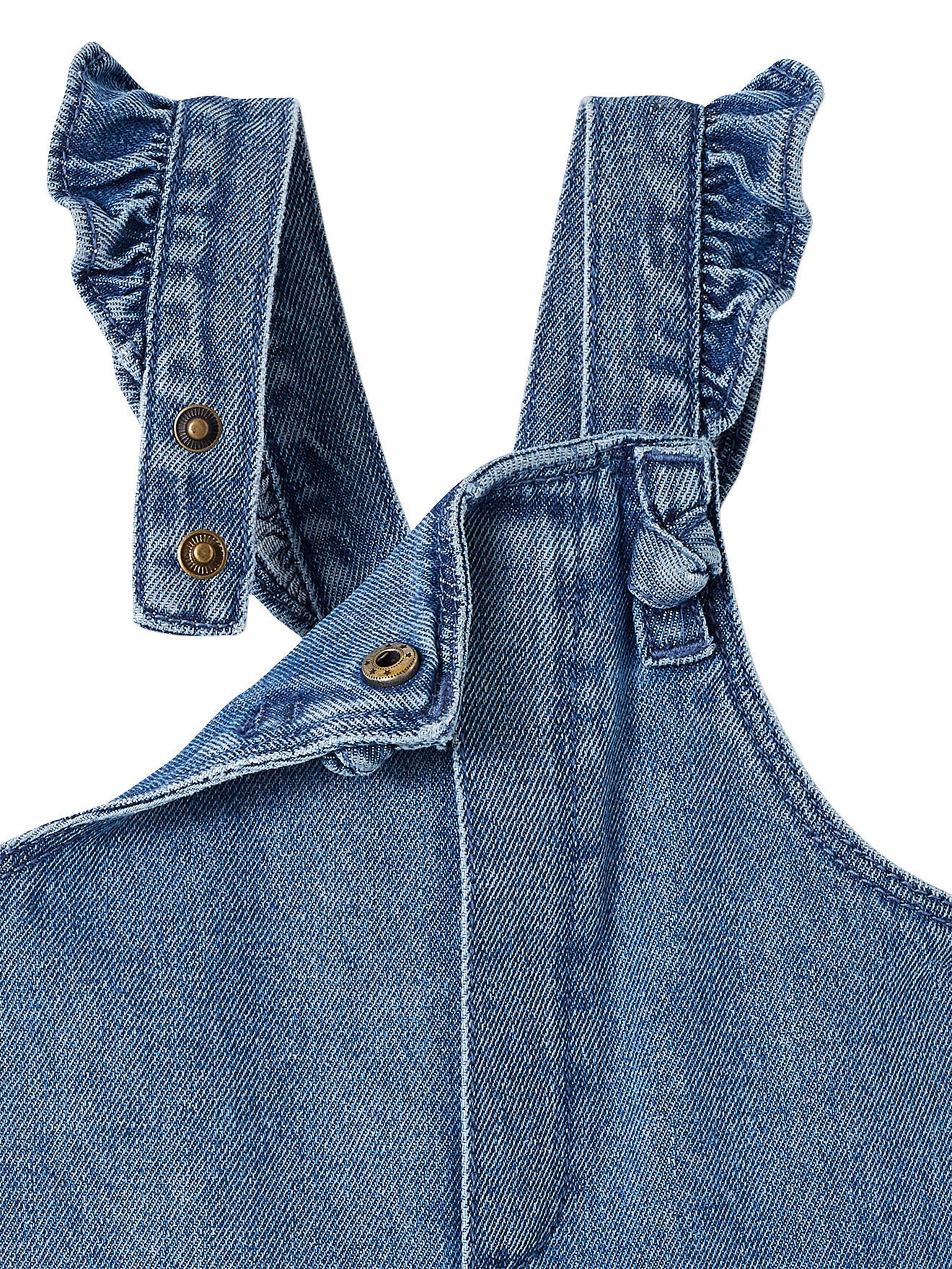Vertbaudet Mädchen Baby Jeans-Latzhose blue stone
