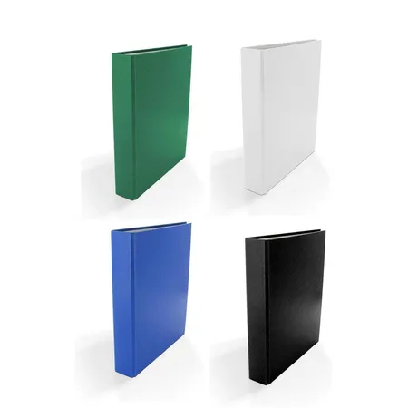 Livepac Office Ringbuch DIN A5, 2-Ring, 4 Stück je 1x in grün, weiß, blau und schwarz