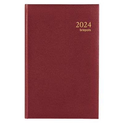 Agenda Lima Minister - 1 jour par page - 14,8 x 21 cm - bordeaux - Brepols