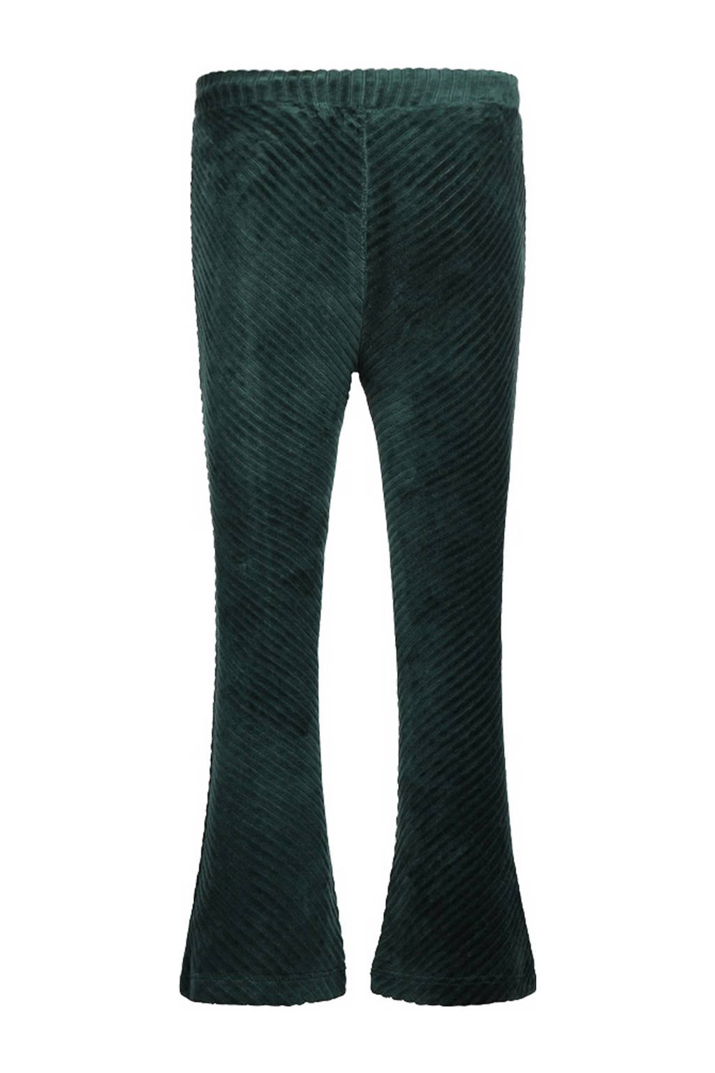 Koko Noko high waist flared broek donkergroen