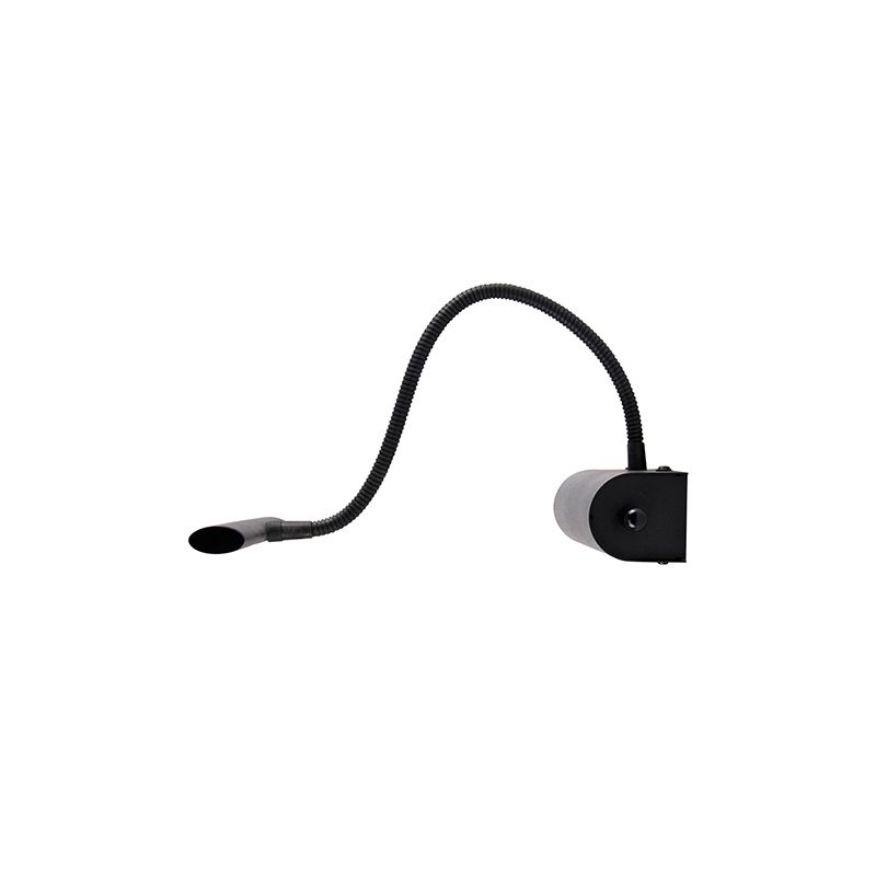 Design wandlamp zwart 18,5 cm incl. LED met dimmer - Tableau