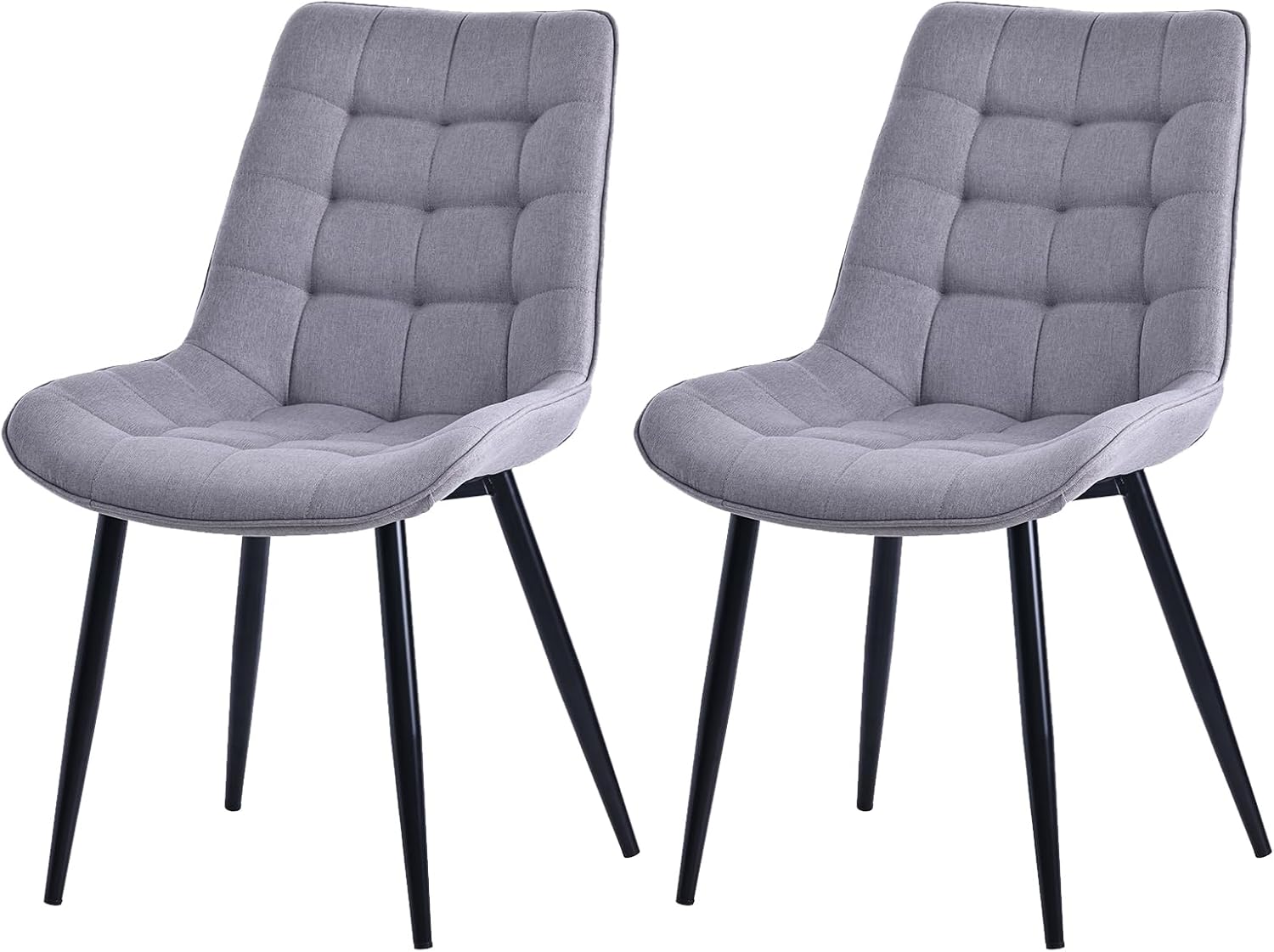 Esszimmerstühle 2er Set – Moderne ergonomische Stühle im skandinavischen Design – Bequeme Polstersitze 53x43 cm für Esszimmer, Wohnzimmer oder Büro