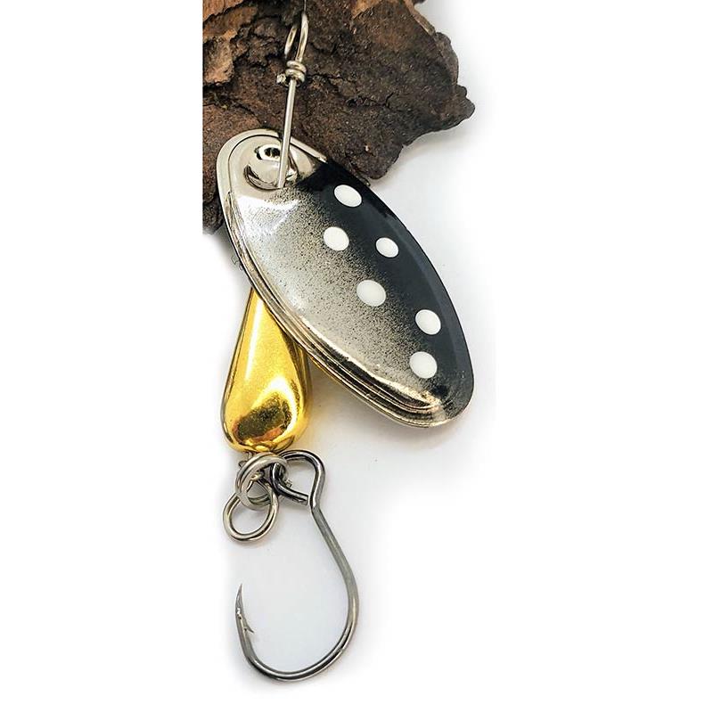 Cuiller Tournante Pyrénées Leurres & Co Blackbird - Argent Noir