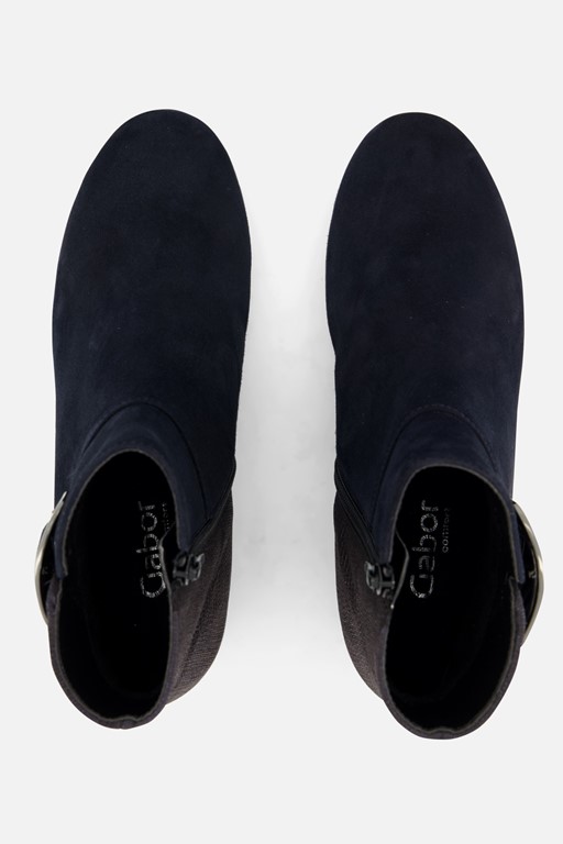 Gabor Enkellaarsjes blauw Suede