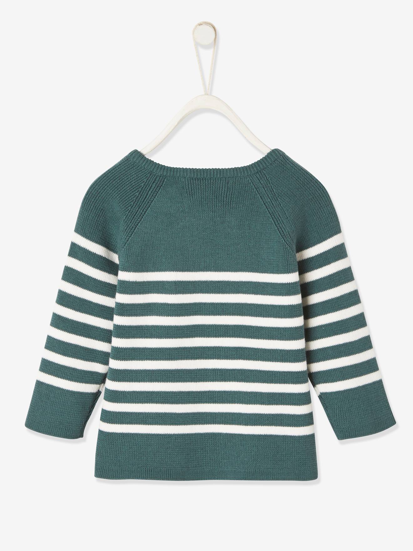 Suéter infantil listrado azul escuro estilo marinheiro