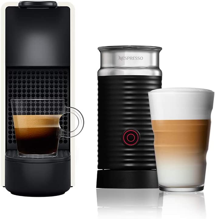Nespresso Essenza Mini Cafeteira 220V Combo com Aeroccino, M&aacute;quina de caf&eacute; expresso compacta para casa, c&aacute;psula / c&aacute;psula autom&aacute;tica El&eacute;trica (preta)
