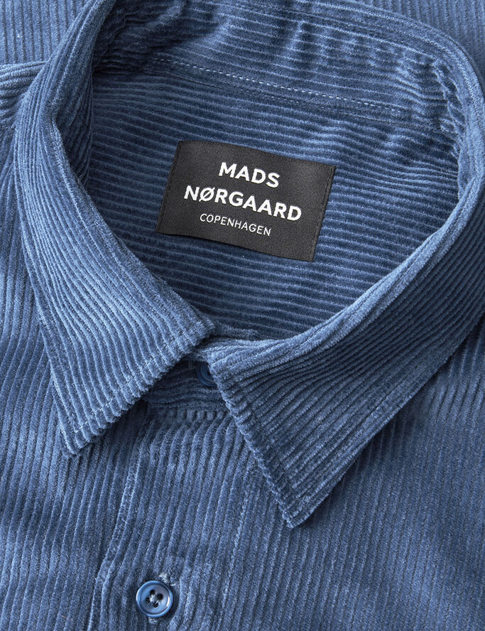 Mads Nørgaard - Copenhagen Classic Cord Malte Shirt Blå