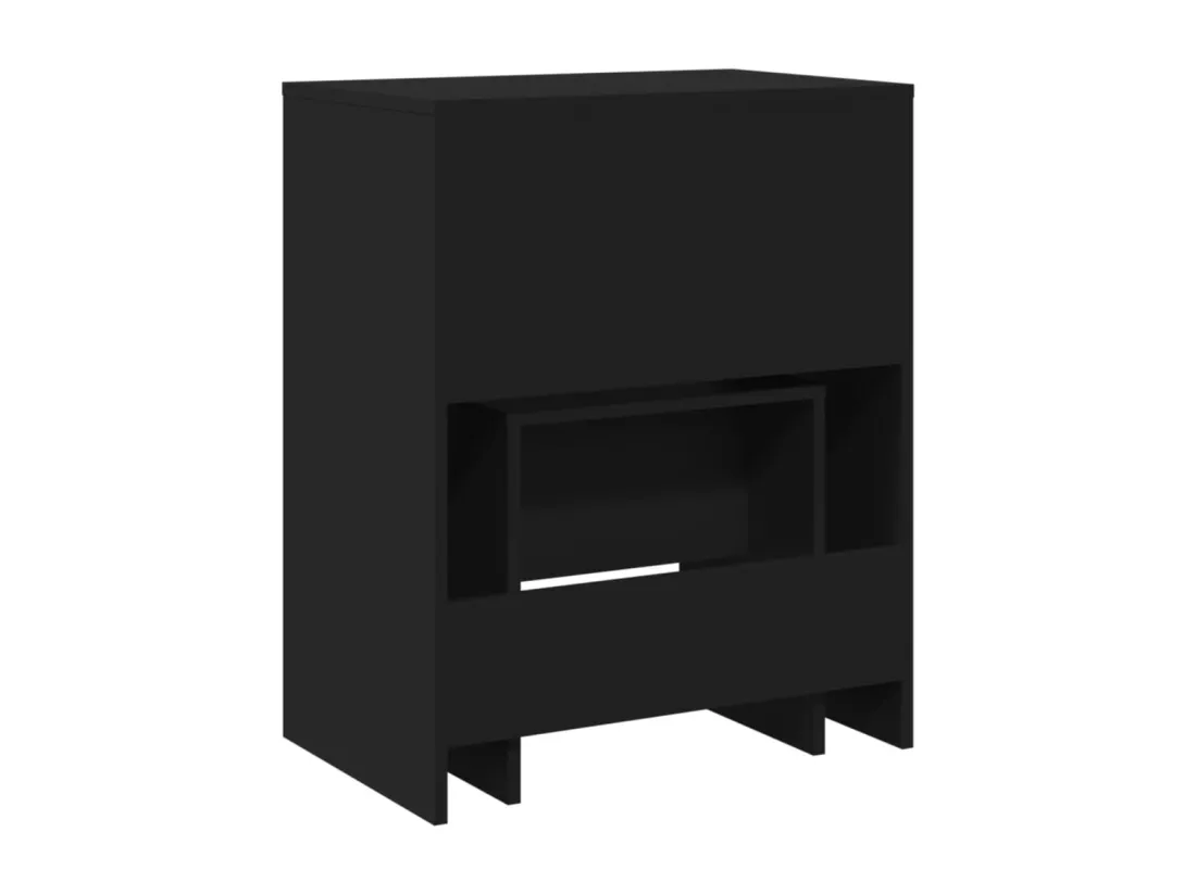 Coiffeuse et tabouret noir 60x40x113,5 cm