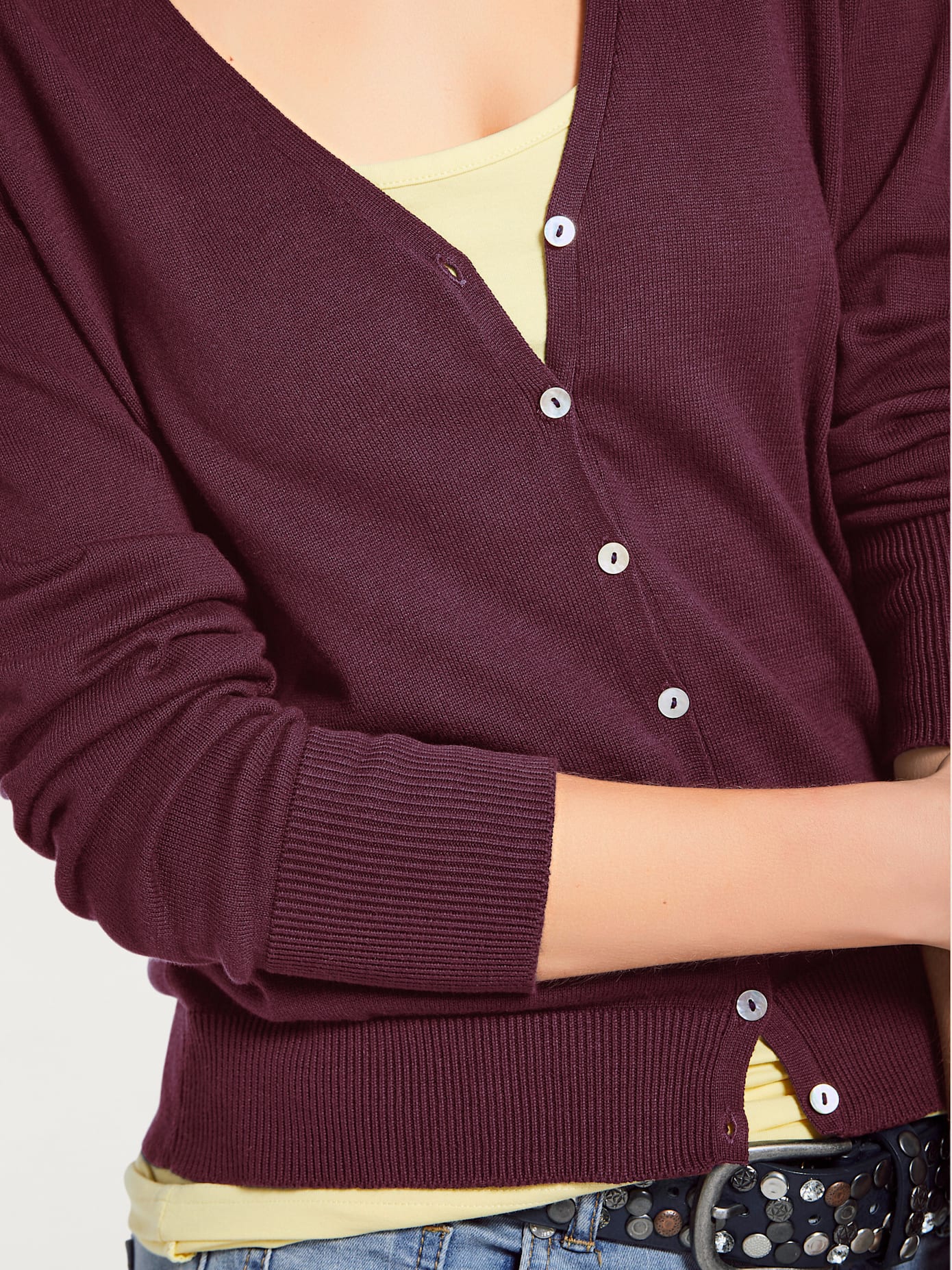 Veste en tricot fin style cardigan