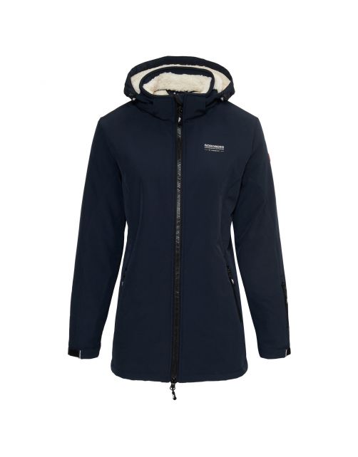 Nord Berg Padded Softshell Teddy Dames Navy - Vrijetijdskleding