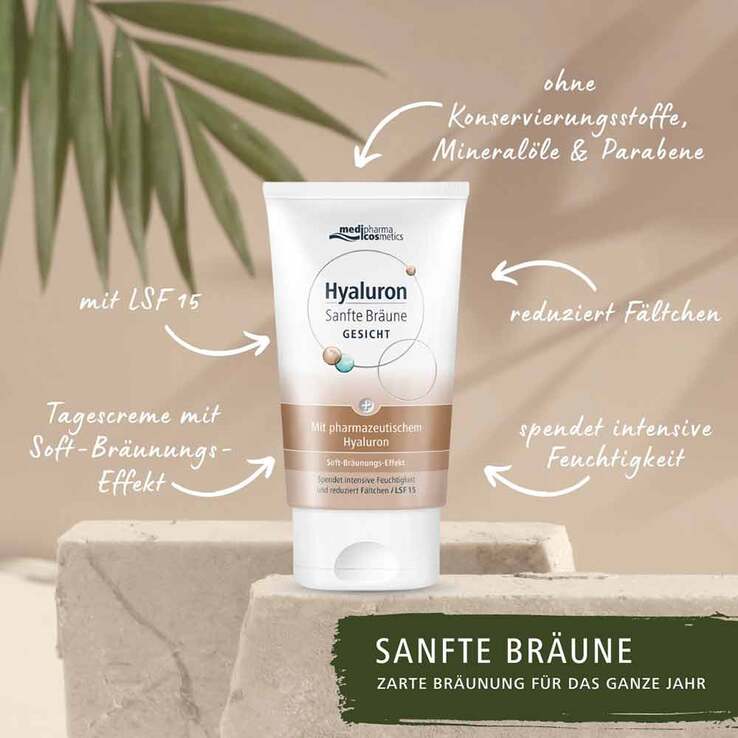 Hyaluron Sanfte Bräune Gesichtspflege Creme, 50 ml