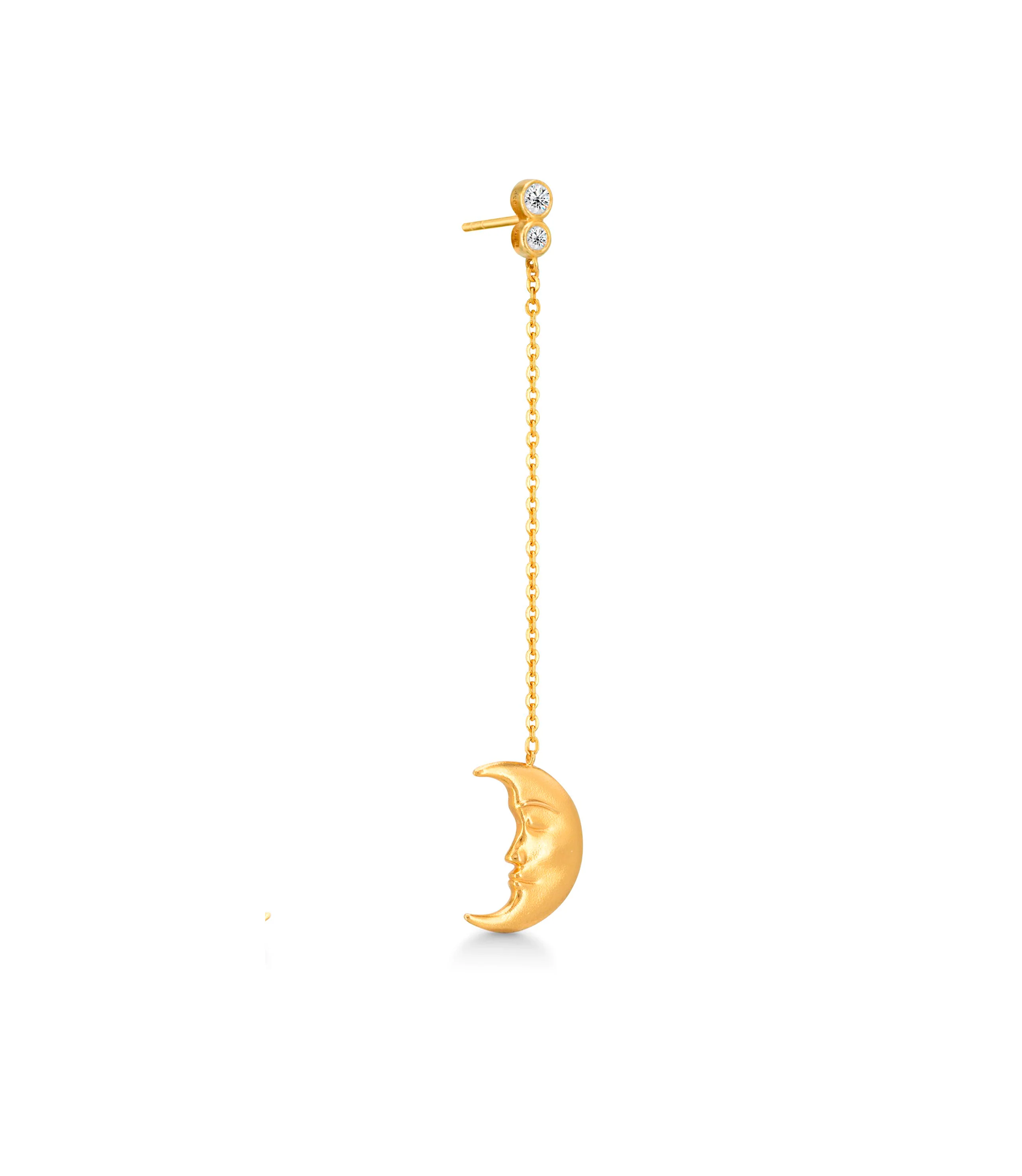 Polar Jewelry  Hanging Moon, venstre - forgyldt