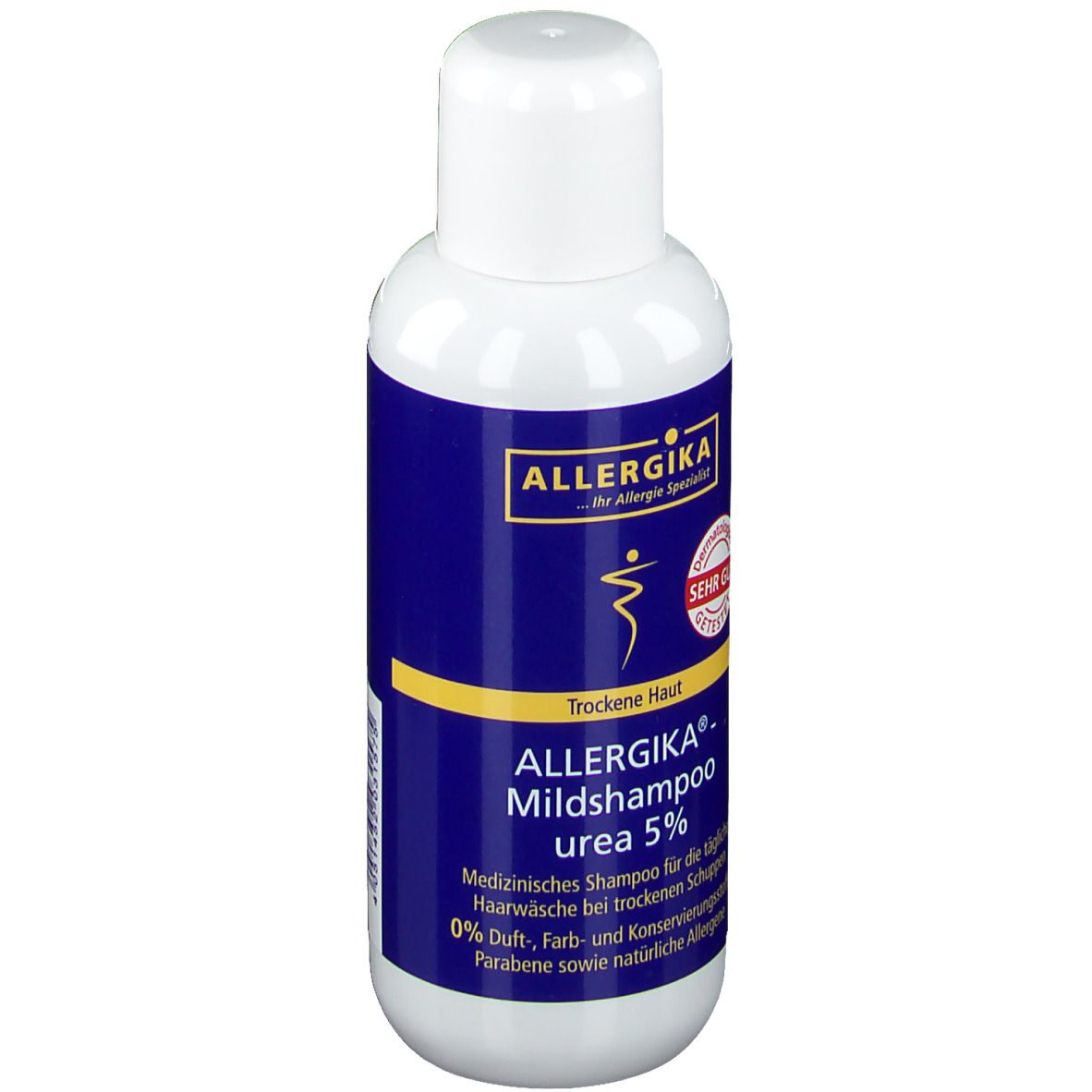 ALLERGIKA® Mildshampoo Urea 5% - Kopfhautschonendes, schuppenlösendes Shampoo bei trockener, juckender Kopfhaut