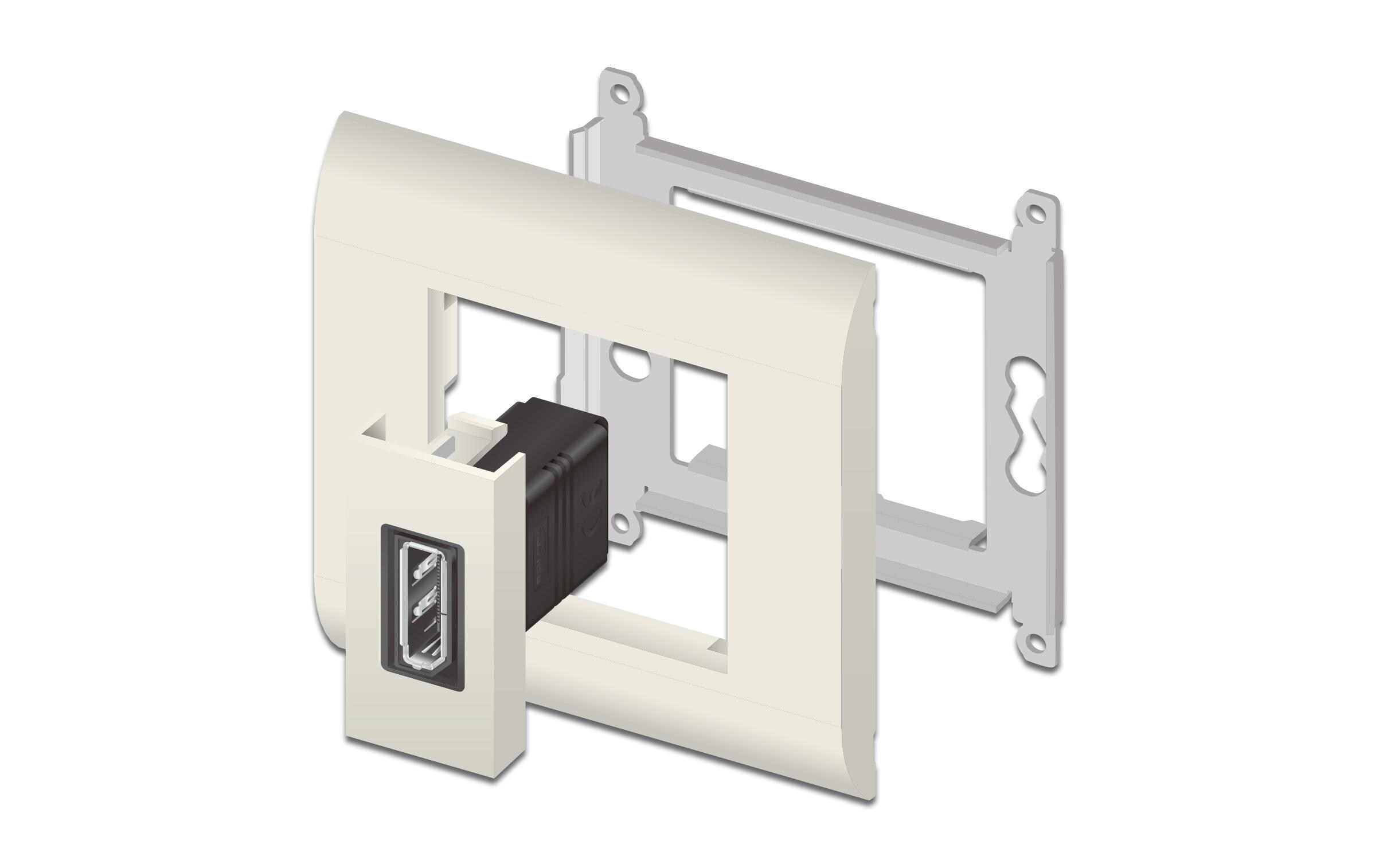 Adapter gerade DisplayPort - DisplayPortDelock Easy 45 DisplayPort Modul gerade 22.5 x 45 mm