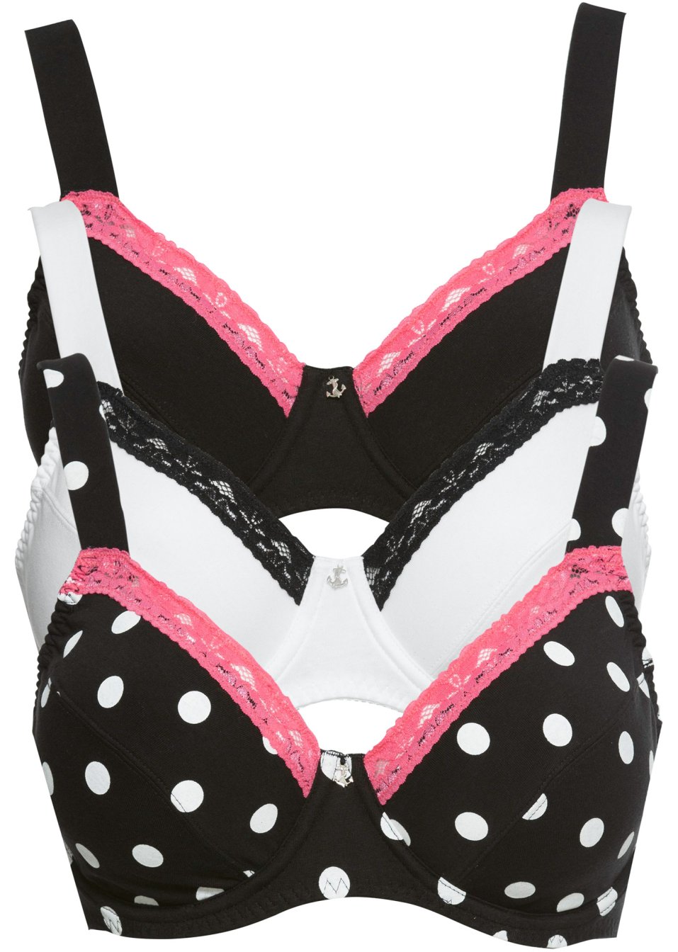 Lot de 3 soutiens-gorge en coton