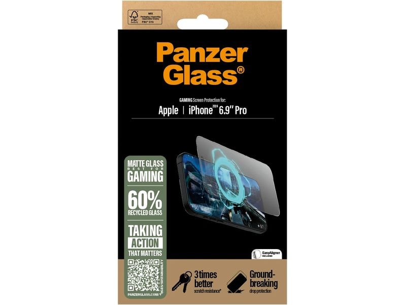 Panzerglass Displayschutz Ultra Wide Fit Gaming iPhone 16 P Display-Schutzfolie für das Apple iPhone 16 Pro Max