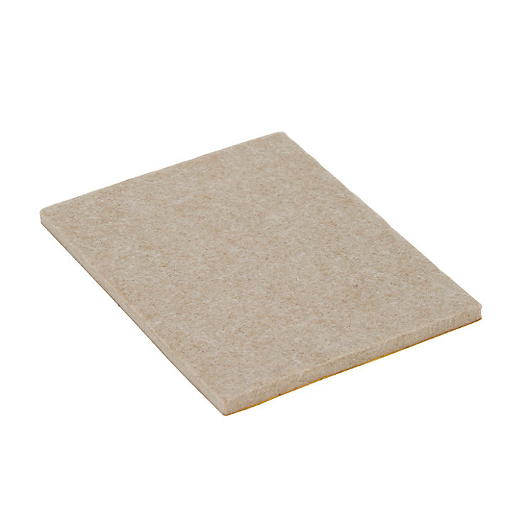 Patin en feutre auto-adhésifs Diall 80 x 100 mm x 1, beige