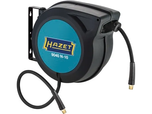 HAZET 9040N-10, Vægmonteret rulle, Automatisk, Sort, Blå, Plast, Polymer, Vægmonteret, 15 m
