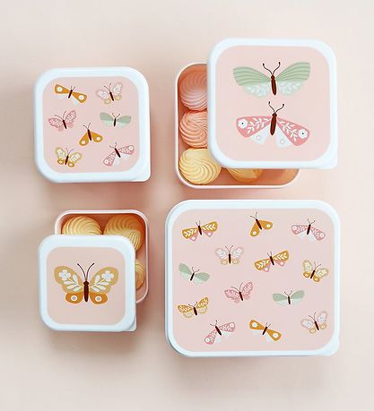 A Little Lovely Company Brotdosen-Set - 4- st. - Butterflies
