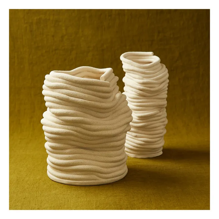 Cole & Cinder Vase Fossil | Off-White
