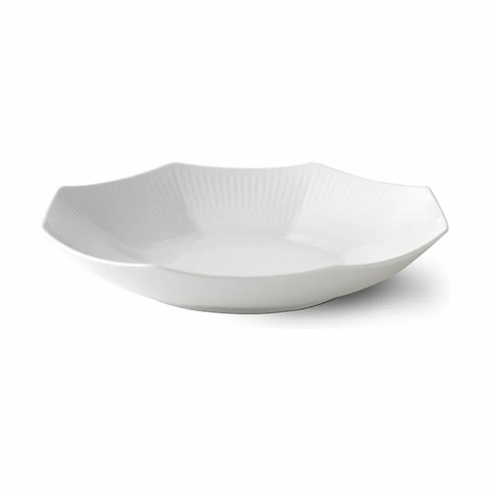 Royal Copenhagen Hvid Riflet Skål