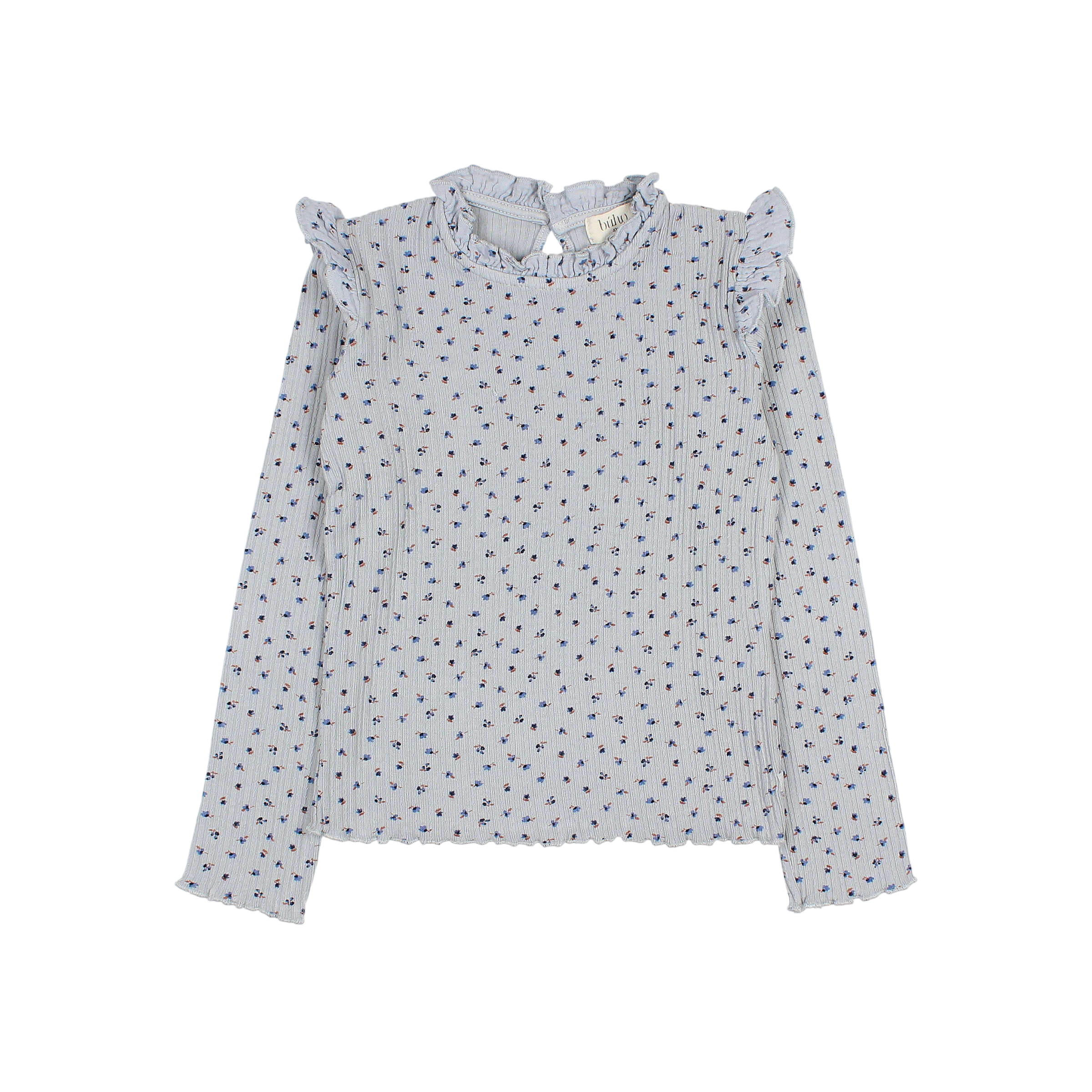 Langarmshirt Fall Rib Soft Blue