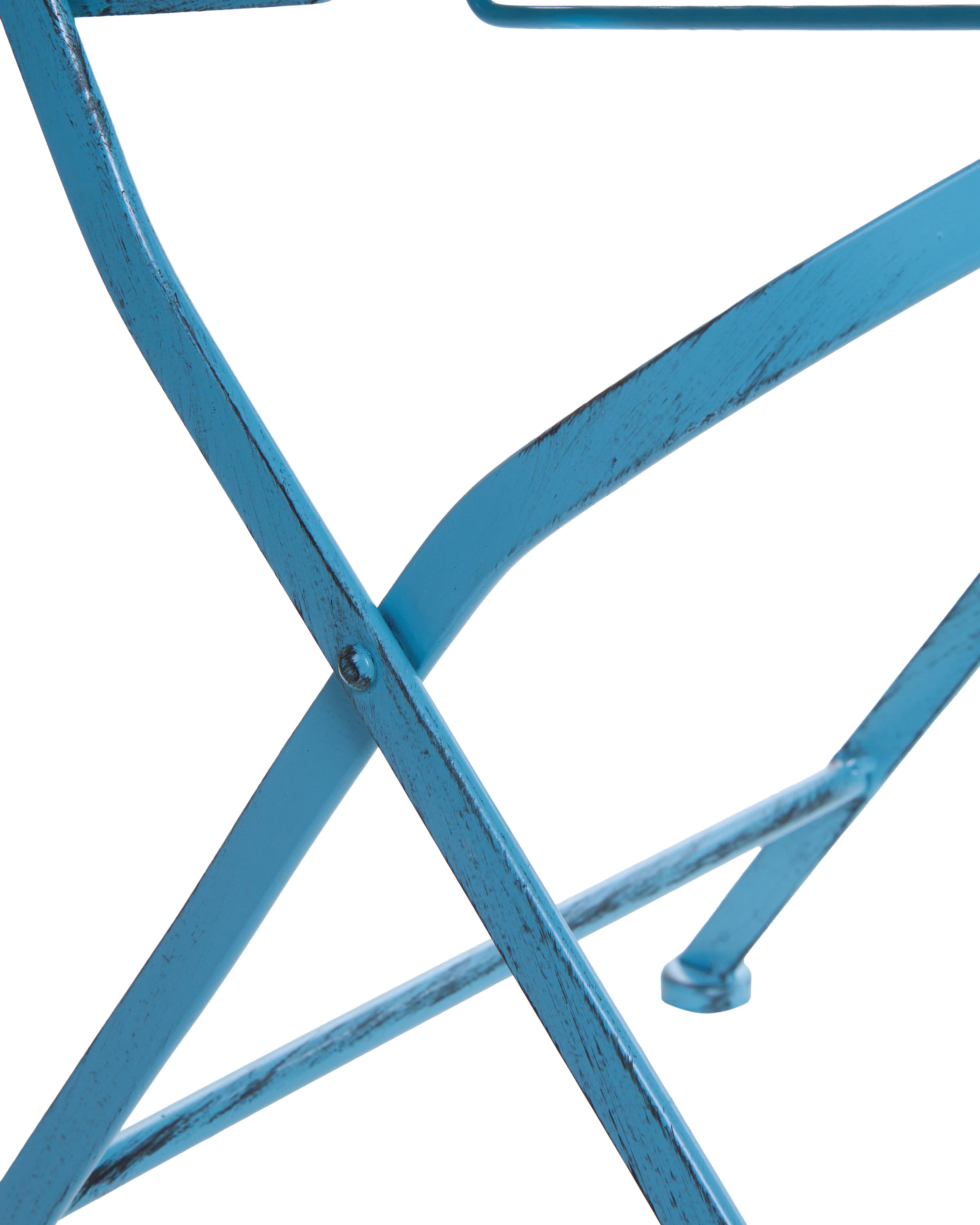 Set van 2 tuinstoelen PAVIA inklapbaar Metaal Blauw
