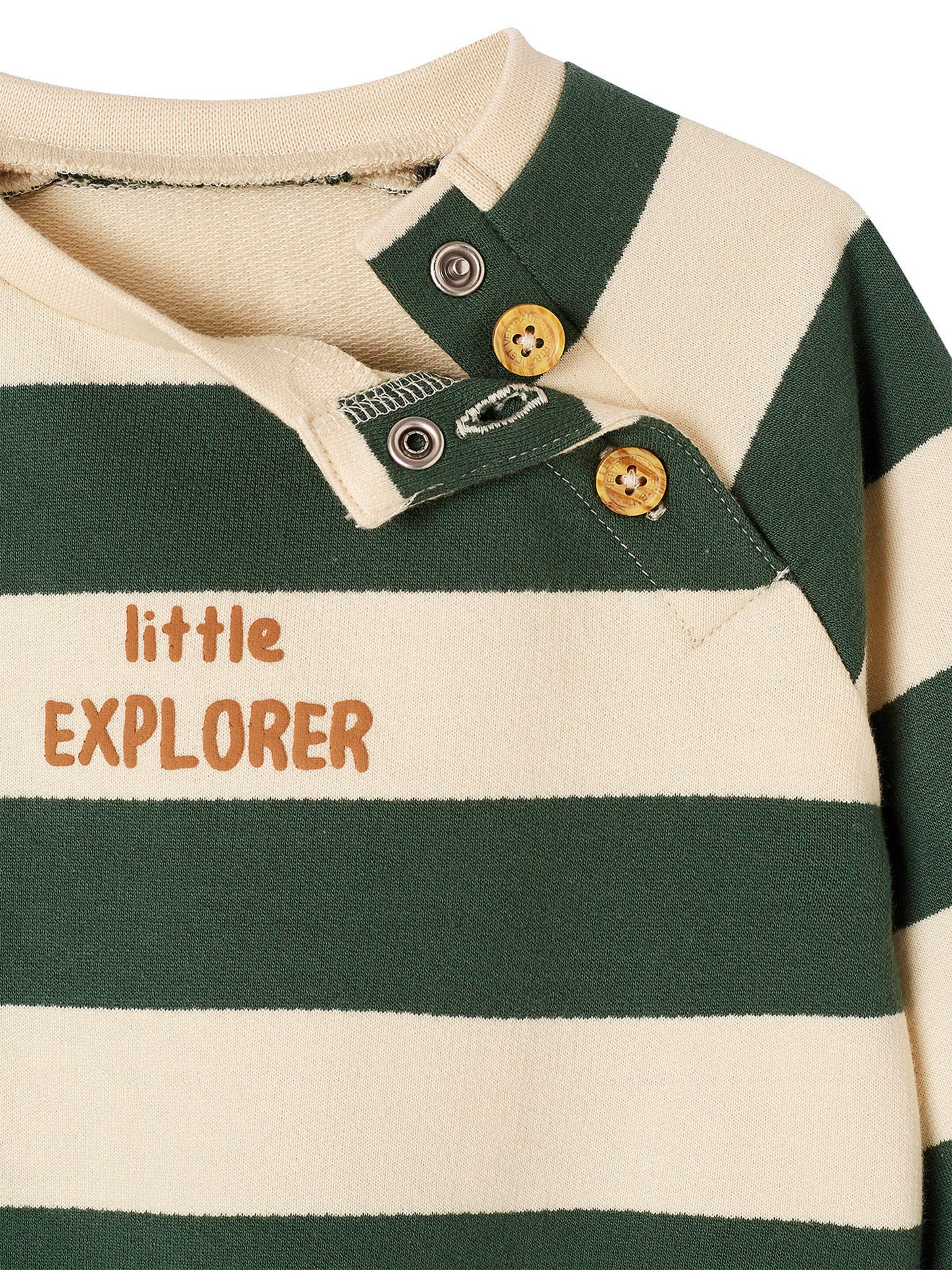 Vertbaudet Baby Sweatshirt, Streifen tannengrün