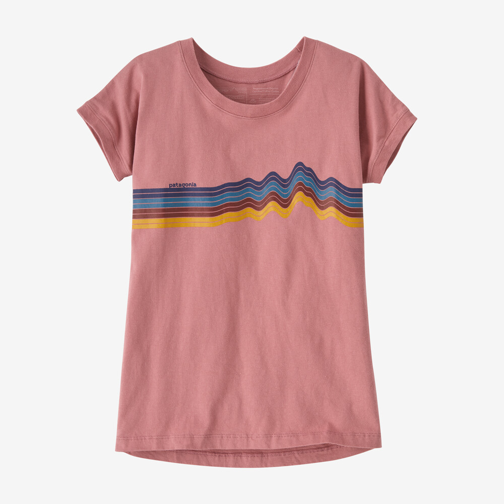 Mädchen T-Shirt mit Grafikprint aus regenerativer, biozertifizierter Baumwolle