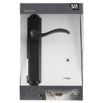 Karwei deurkruk set Tiago ovaal blind schild oud bruin messing