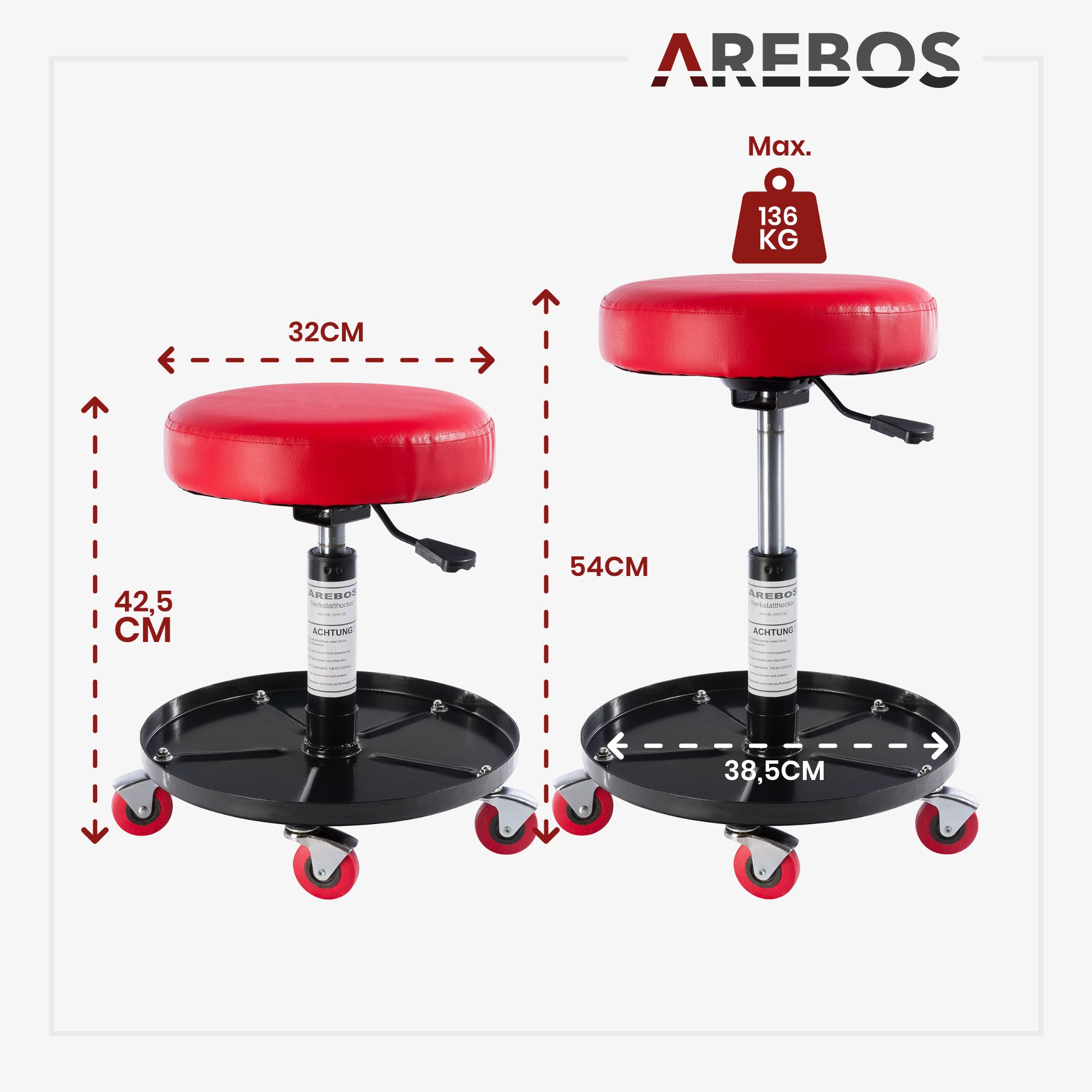 Werkstatthocker 360° drehbar