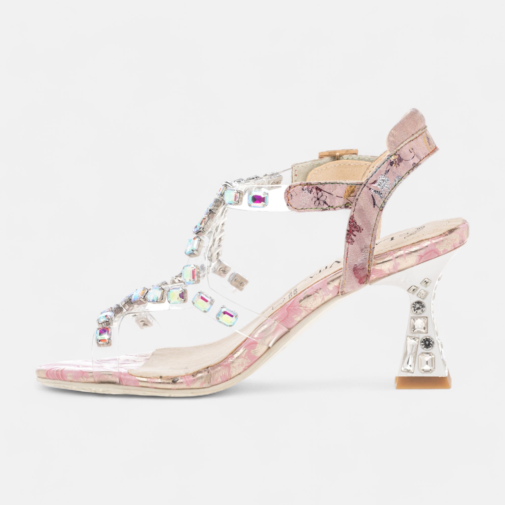 Nu-pieds à talon Femme rose