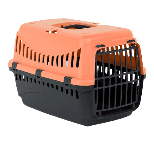 Caixa de transporte para animais de estimação Bergamo GIPSY, em plástico, 58x38x38cm, laranja.