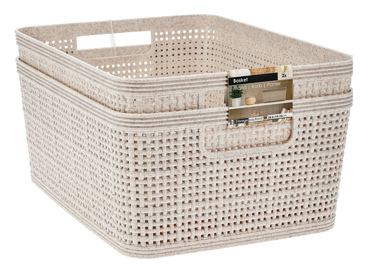 Storage Solutions 2-delige opbergmandenset - 4,65 liter