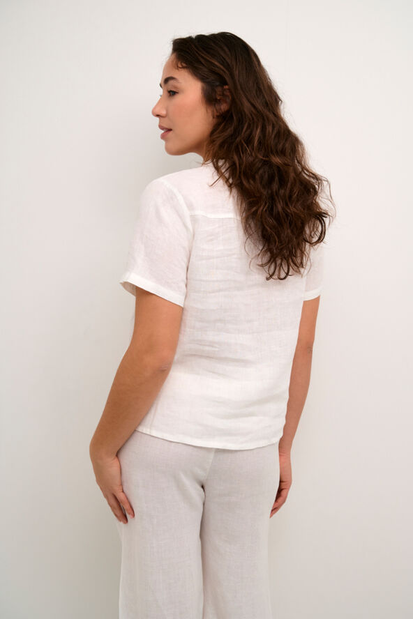 Cream CRBellis Linen Shirt Snow white