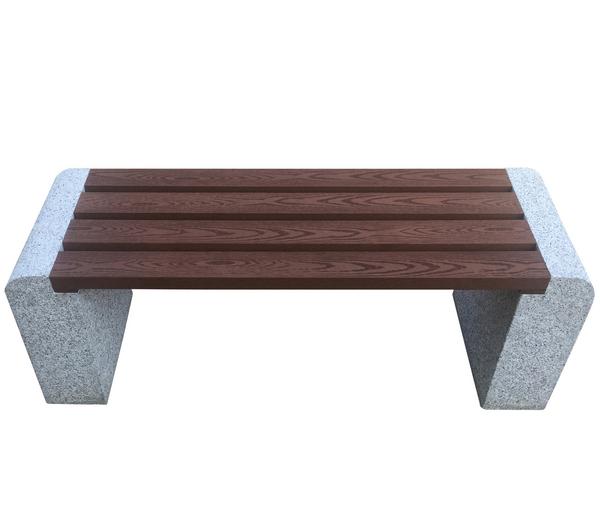 Dehner Granit-Gartenbank, ca. B120/H45/T35 cm,
