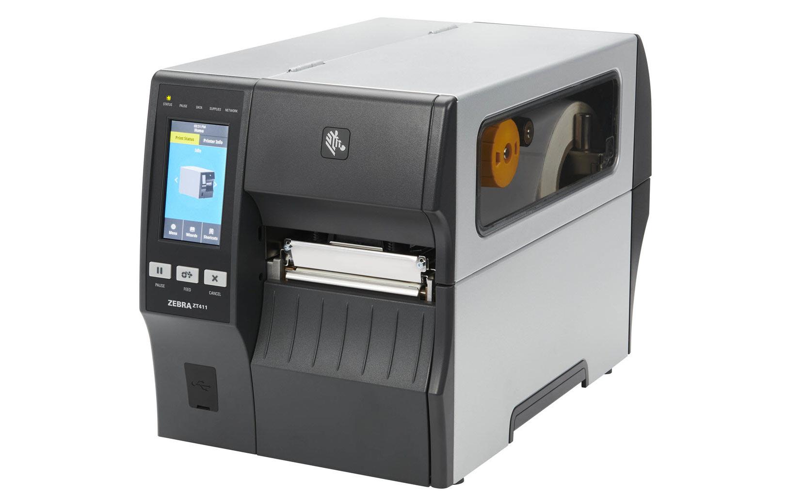 Thermodrucker ZT411 300 dpi Cutter<br>Etikettendrucker für Industrieanwendungen