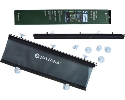 Rolgordijn JULIANA 2 stuks 67,5x200 cm zwart