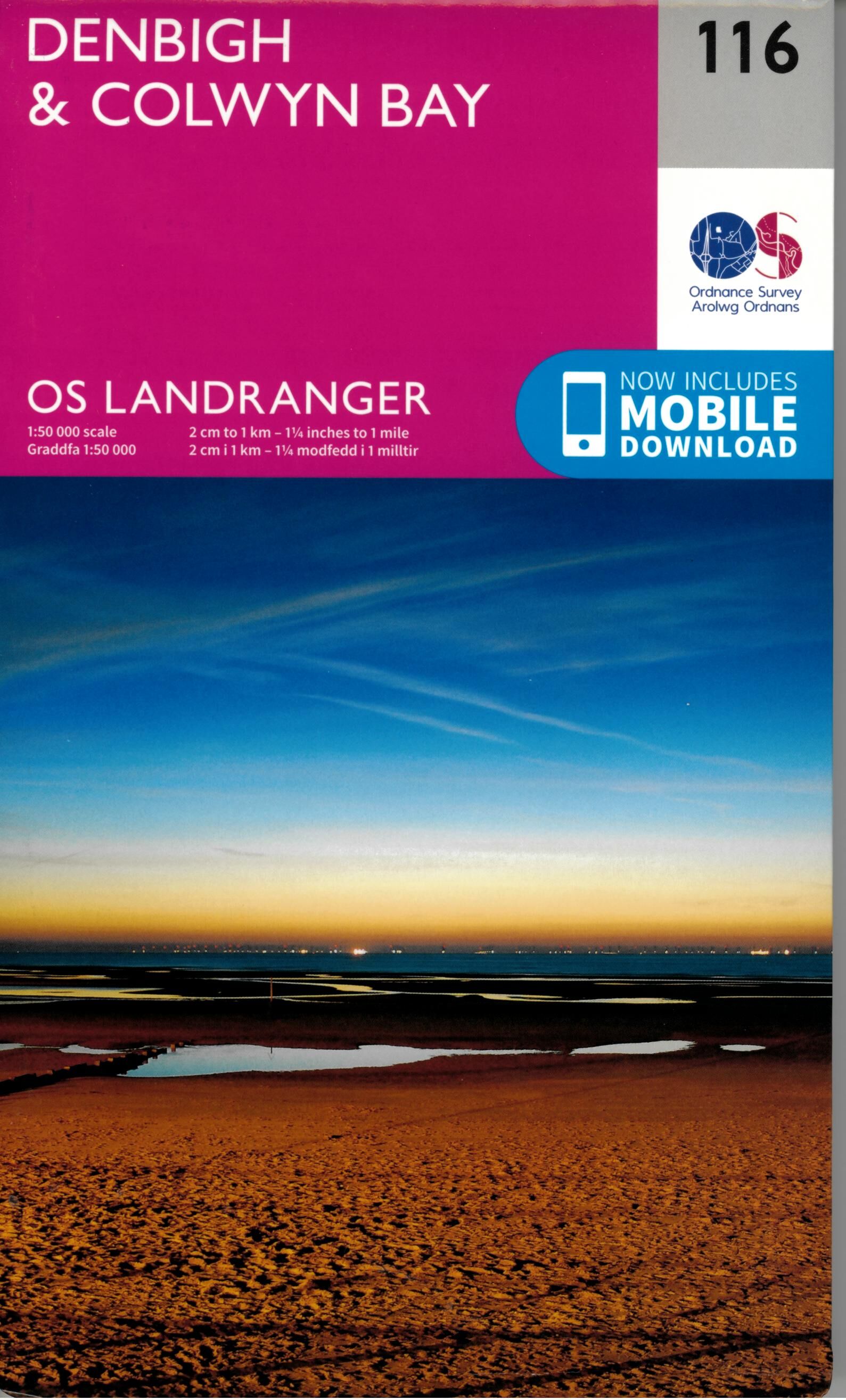 ORDNANCE SURVEY - 116 GB DENBIGH COLWYN BAY 1 50 000