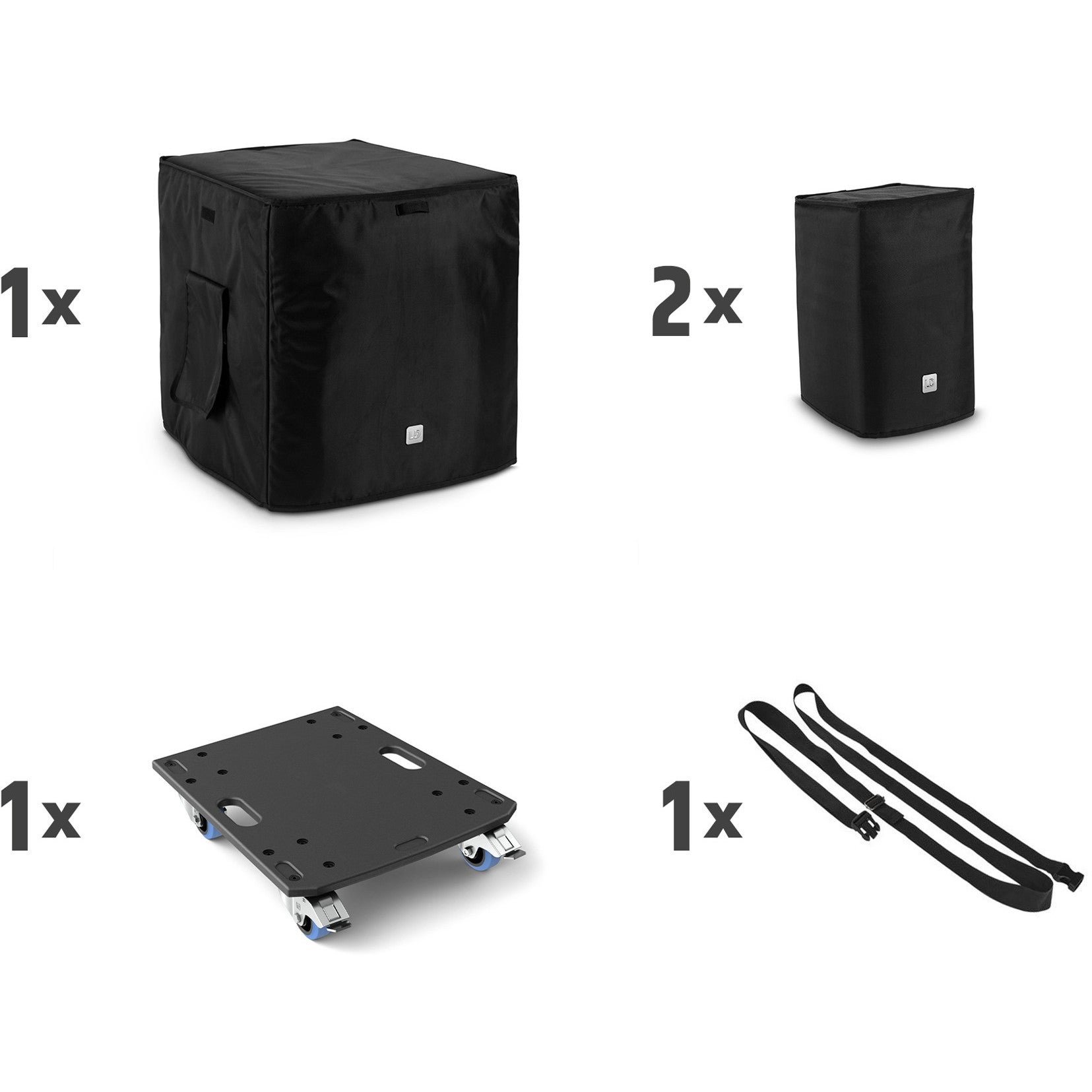 LD Systems DAVE 15 G4X Bag Set draagtassen en wielplaat voor DAVE 15 G4X