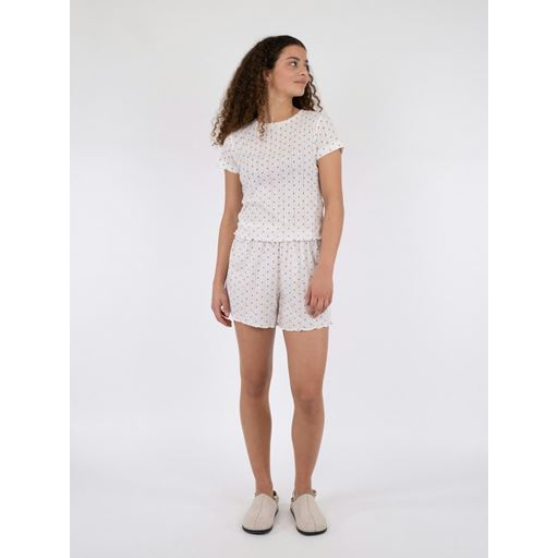 Neo Noir Lonnie Pointelle Heart T-shirt, White, 34