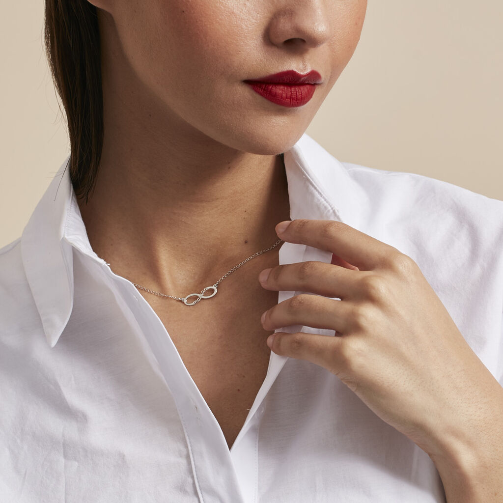 Collier Xara Argent Blanc
