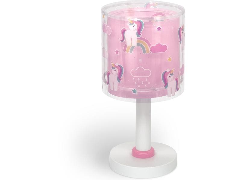 Dalber Tischlampe Unicorns Tischleuchte mit Doppelschirm für Kinderziummer