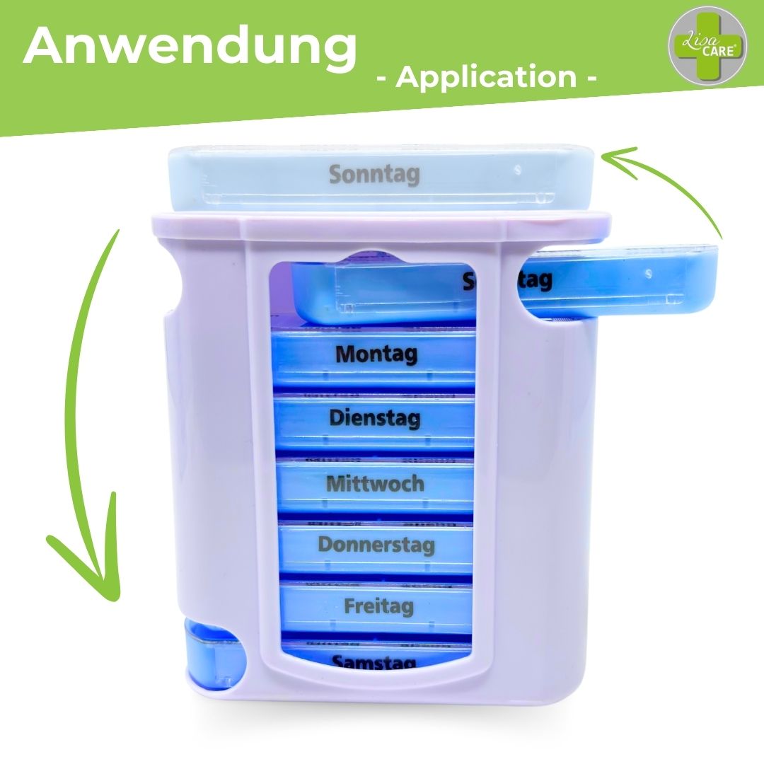 LisaCare Tablettenbox - 7-Tage Medikamentendosierer