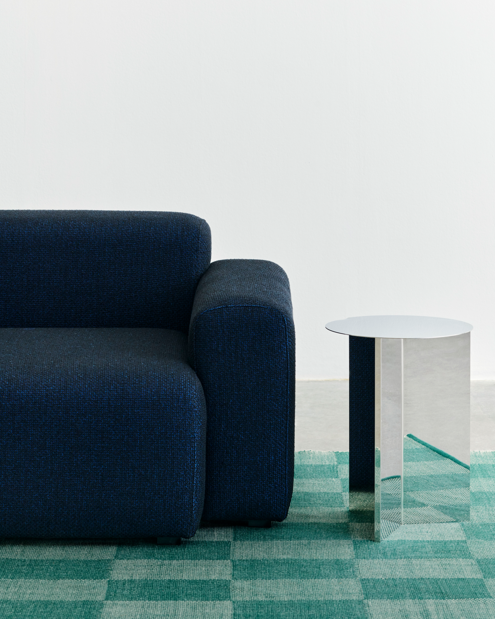 Vloerkleed Check Rug lichtblauw